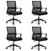 NEO CHAIR Office Chair, Ergonomic Lumbar Support, Adjustable Desk Chair with Armrests, Black (4 pack)
