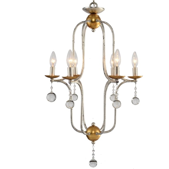 Neo-Classic Terracotta Galina Chandelier, 6-Light
