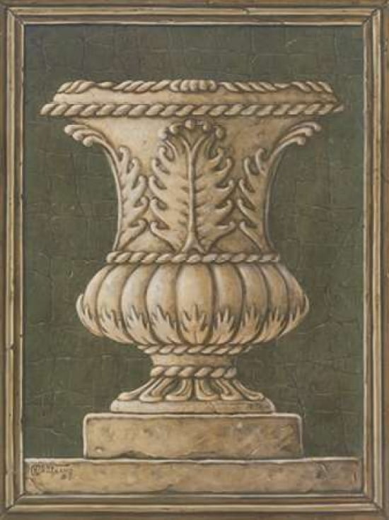 Neo Classical Urn Canvas Art - Janet Kruskamp (18 x 24)