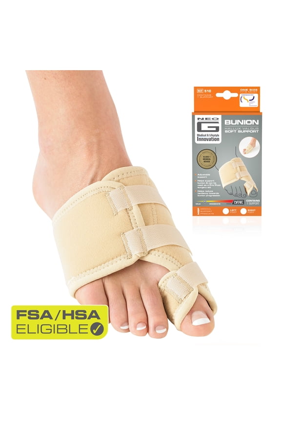 Bunion - Hallux Valgus Soft Support 2CT Left and Right FSA/HSA Eligible