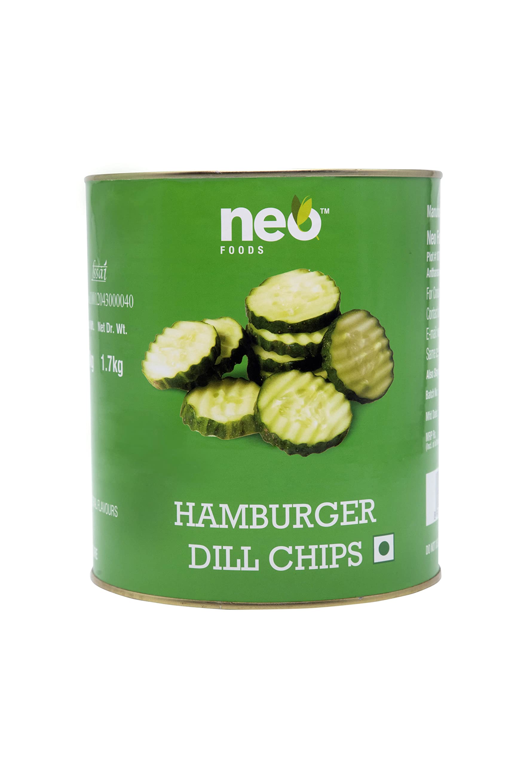 Neo Hamburger Dill Chips Burger Chips 3 Kg Tin I Low Fat Salty