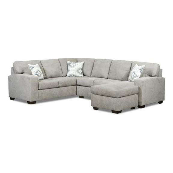 Neo Living NL707-GRAY-SEC-CHAISE Madeline Corner Sectional with Right Facing Chaise, Gray