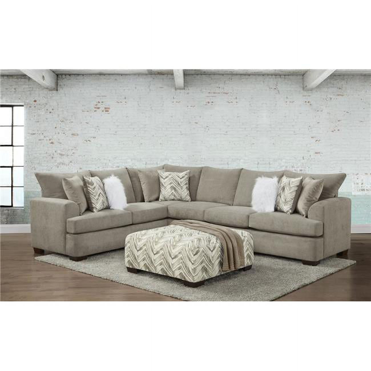 Neo Living NL719TAUP Alaina Oversized Corner Sectional, Taupe