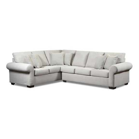 Neo Living NL727-GRAY-SEC Elora Corner Sectional with Right Facing Chaise & Rectangle Ottoman Set, Gray - 2 Piece