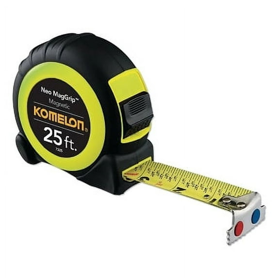 Neo Maggrip Magnetic Tape, 1 In X 25 Ft, Inch/Feet, Yellow/Black | Bundle of 2 Each