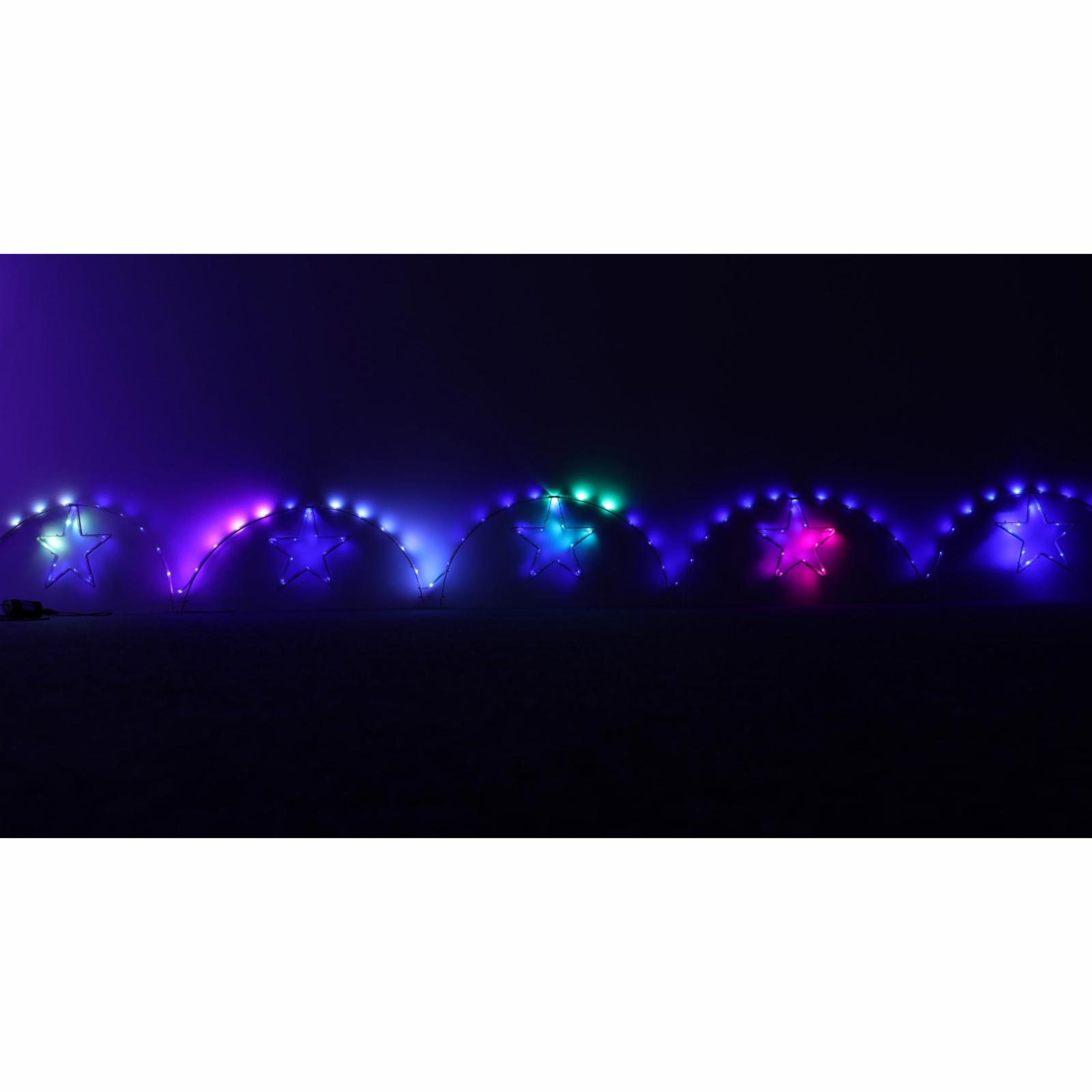 NeoNeon Lighted Pathway Arch with Star 5 Piece