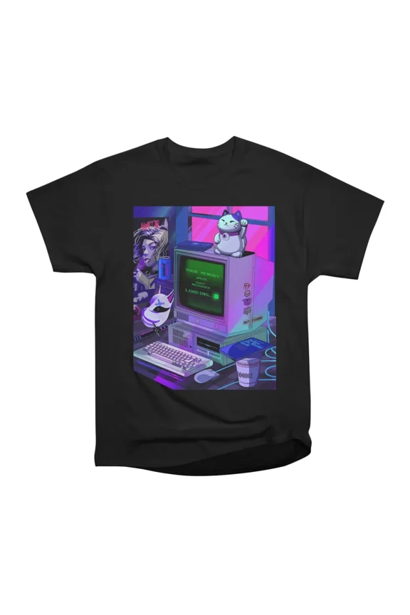 Neo Nostalgia Computer T-Shirt Tee Gift For Him Merch For Her Apparel For Friend