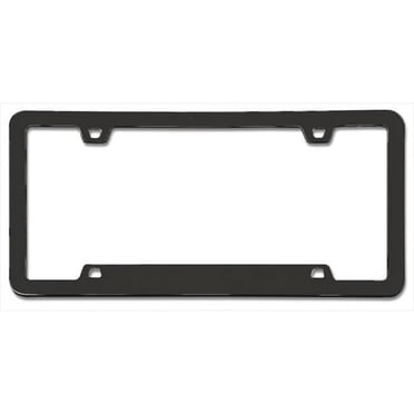 Cruiser Accessories Defender License Plate Frame - Matte Black With Chrome Studs, 6x12 Inch