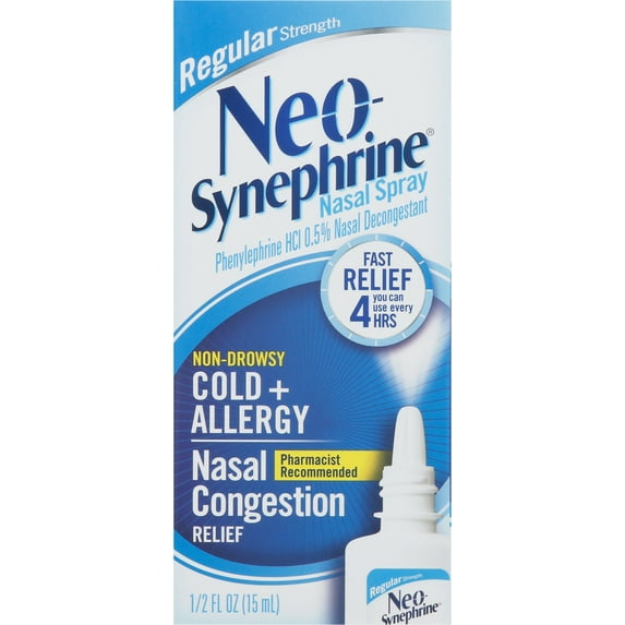 Neo Synephrine Nasal Congestion Relief Spray, 0.5 Fl. Oz.