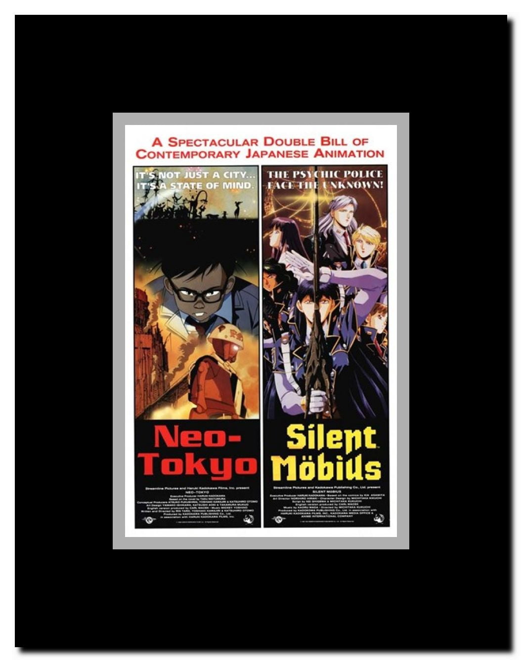 Neo-Tokyo Silent Mobius Framed Movie Poster