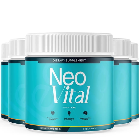 Neo Vital Powder Advanced Brain Support Formula Supplement NeoVital Vitamins Taken Daily 5 Month Supply 150 Servings