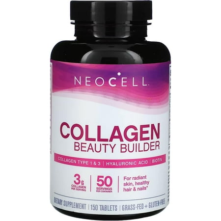 NeoCell Collagen Beauty Builder With Hyaluronic Acid and Biotin Tablets, 150 Ea..