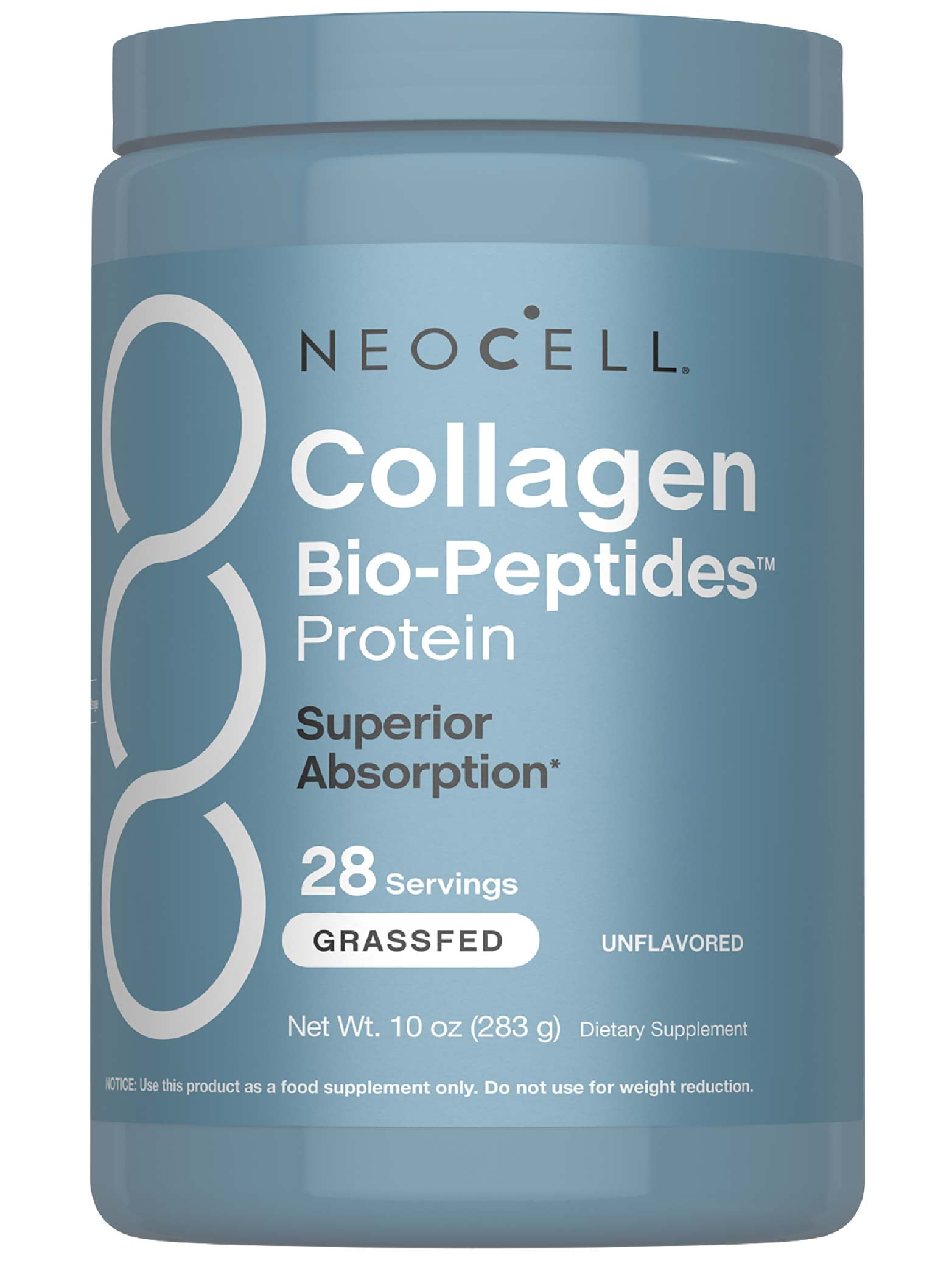 Collagen Bio-Peptides Powder | 10oz | Grassfed Protein Supplement | by NeoCell