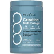 Creatine Monohydrate Powder | 30 Servings with Multi Collagen Peptides | Unflavored | for Women and Men | by NeoCell