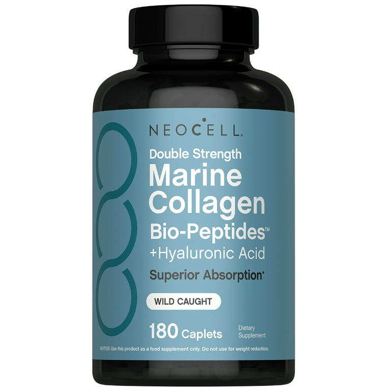 NeoCell Marine Collagen Peptides Supplement | 180 Caplets | with