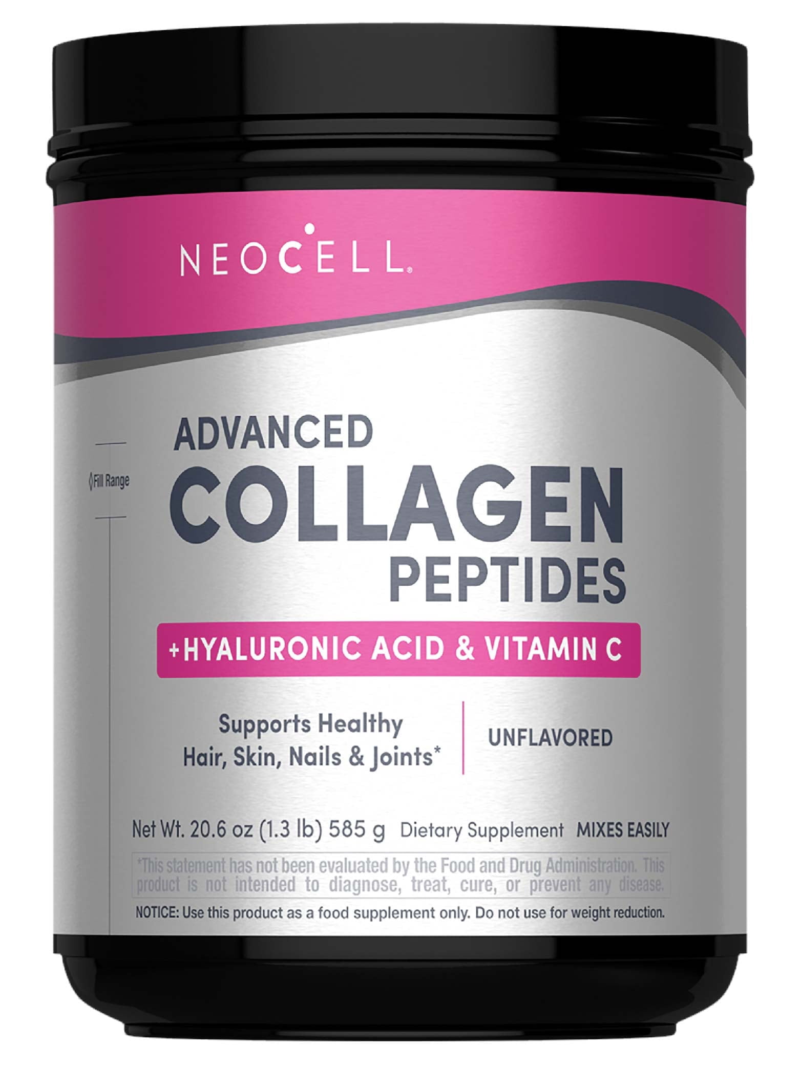 Super Collagen Powder with Vitamin C & Hyaluronic Acid | 12g Collagen per Serving | 20.6 Oz | by NeoCell