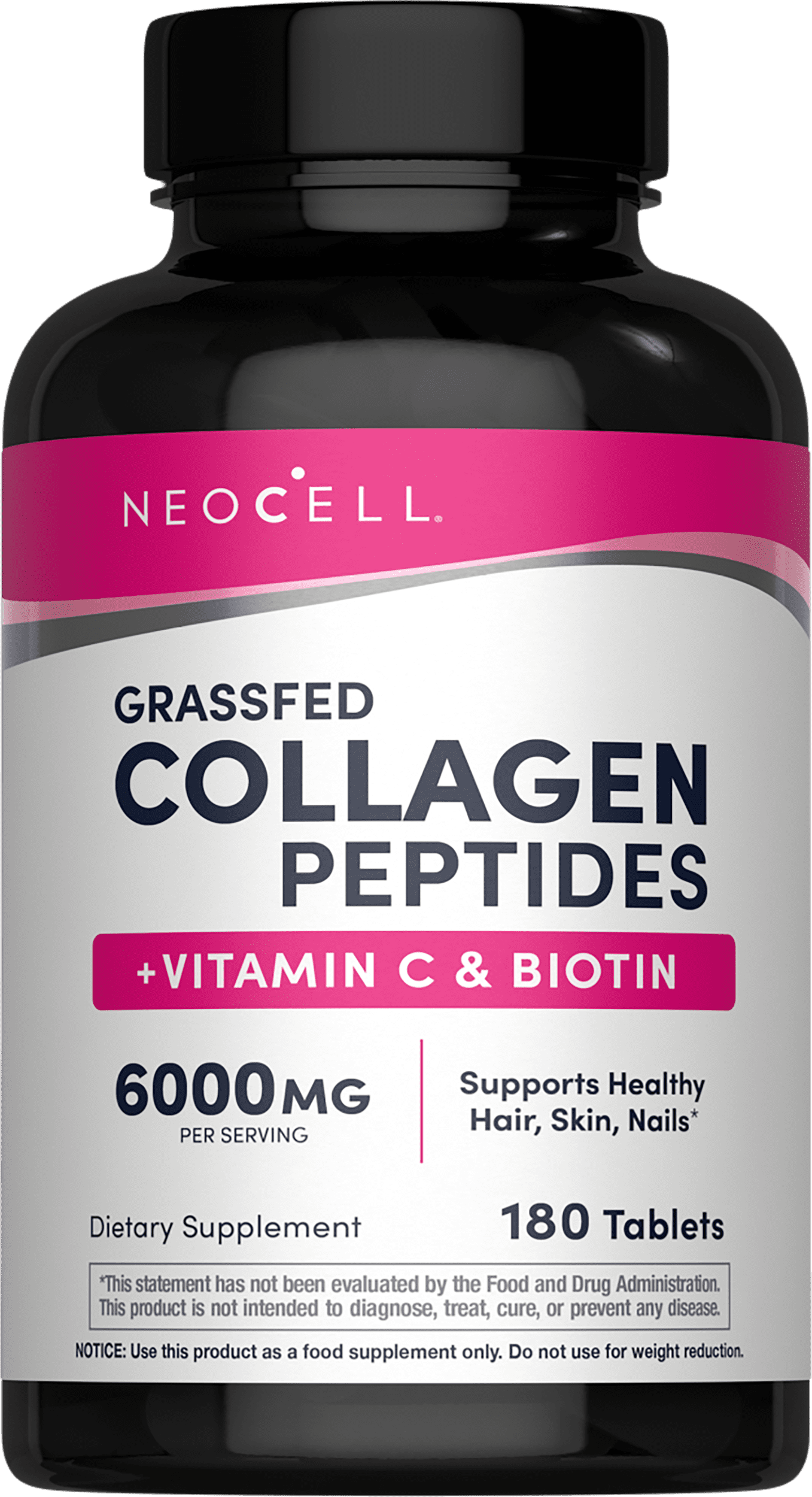 NeoCell Super Collagen Tablets with Vitamin C and Biotin, 180 Count