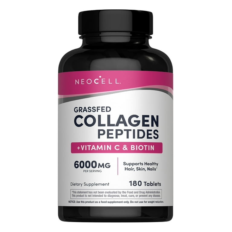 NeoCell Collagen Peptides with Vitamin C and Biotin for Healthy
