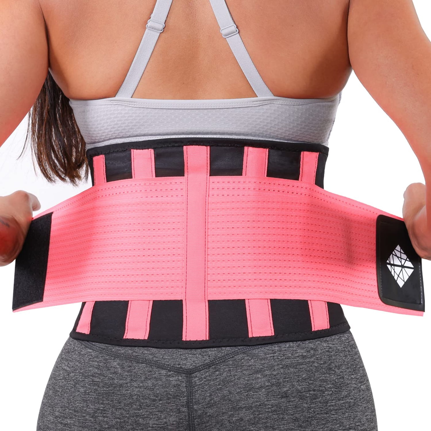 Precision Training Neoprene Back Brace - Small/Medium Black/Red With Support Stays - View #2