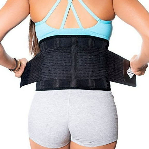 NeoHealth Back Support Belt for Women & Men Lower Back, Black, 3XL