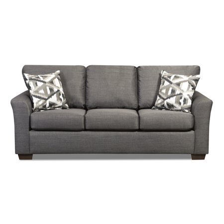 NeoLiving William 84" Fabric Sofa in Charcoal