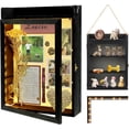 thumbnail image 1 of NeoMart-11x16 Shadow Box Frame with Light, Memorial Display Case with Shelves and Top Platform, Large Deep Shadow Box for Pet Memorial and Dog Keepsakes, Hanging Rope and Wall-Mountable, Black, 1 of 14