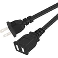 thumbnail image 1 of NeoMart-2 Prong Polarized Black Extension Cord 5 feet Thin Power Cable Male to Female,125V 5A 625W for Indoor/HomeUse,Slim Design for Christmas Lights,Halloween Decor,Lamps & Small Appliances (1Pack), 1 of 17