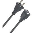 thumbnail image 1 of NeoMart-2 Prong Polarized Grey Extension Cord 7 feet Thin Power Cable Male to Female for Indoor/Home Use, Slim Design 625W,5A (1 Pack), 1 of 17
