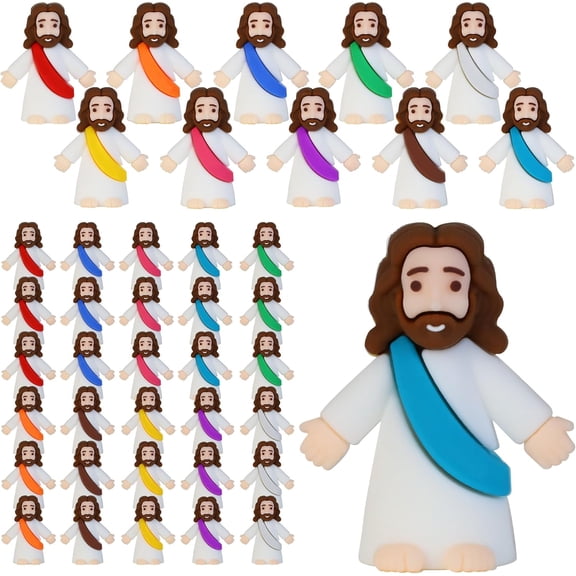 NeoMart-30 Pcs Little Jesus Figures, Mini Jesus Figurines in Bulk Tiny Jesus Christ Toys to Hide and Seek Christian Sunday School Religious Party Favors Baby Jesus Baptism Gifts for Easter Stuffers