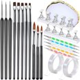 thumbnail image 1 of NeoMart-Nail Art Brushes, Nail Brush Set With Nail Stand, Nail Holder For Painting Nails, Nail Art Tools, Nail Design Tools, 11PCS Nail Brushes For Nail Art, 5PCS Nail Dotting Tool, Nail Art Palette, 1 of 14