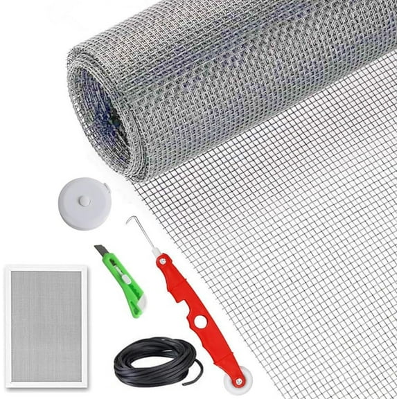NeoMart Window Screen Replacement Kit Width:59in Length:158 Fiberglass|Includes Full Set of Tools | Suitable for Windows, Screen Doors, and Courtyards | UV Resistant and Durable | Easy to Install
