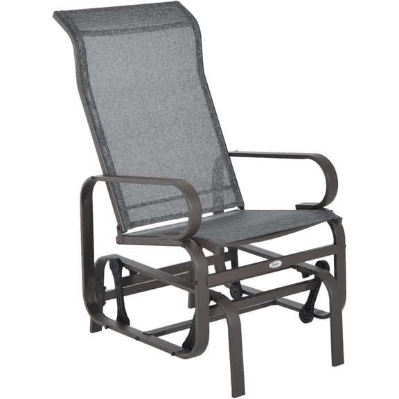 NeoNiches Outdoor Glider Chair, Gliders for Outside Patio with Smooth Gliding Mechanism and Lightweight Construction for Backyard, Gray