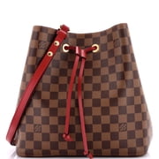 NeoNoe Handbag Damier with Leather MM By Rebag