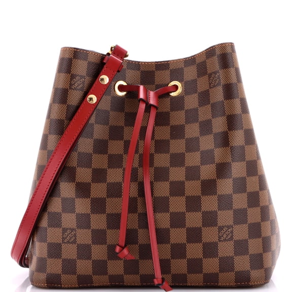 NeoNoe Handbag Damier with Leather MM By Rebag