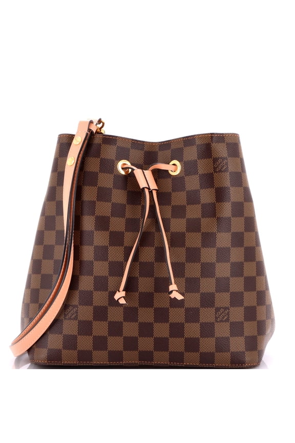 NeoNoe Handbag Damier with Leather MM By Rebag