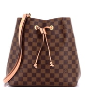 NeoNoe Handbag Damier with Leather MM By Rebag