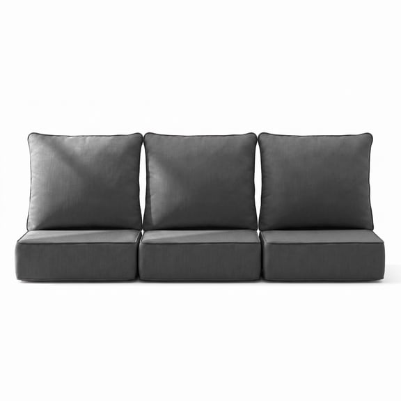 NeoNubo Outdoor Deep Seat Cushion, 22 x 24 x 6 inch for Patio Furniture, Waterproof Fade & Weather Resistant for Wicker Chair, Sofa, Couch