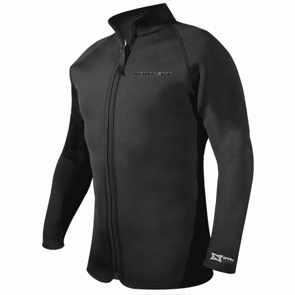 NeoSport 3-mm XSPAN Jacket (Black, XX-Large) - Diving Jacket for Water Sports, Diving & Snorkeling