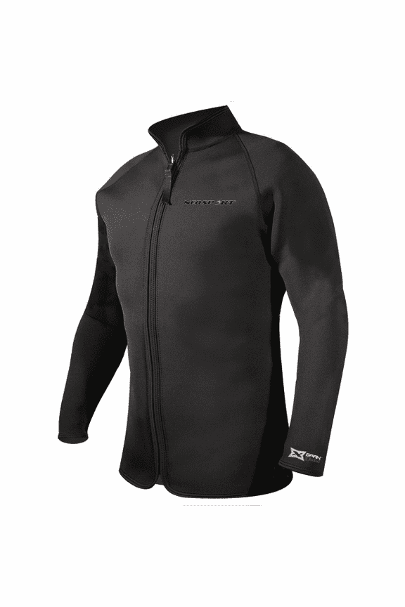 3-mm XSPAN Jacket (Black, XX-Large) - Diving Jacket for Water Sports, Diving & Snorkeling