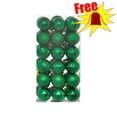 thumbnail image 1 of Neoargh 36 Pack 1.18‑Inch Hanging Christmas Baubles Set, Plastic Ornaments for Xmas Tree Decor, Army Green, 1 of 6
