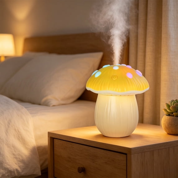 Neoargh Plastic Mushroom‑Shaped Mini Humidifier, USB‑Powered Compact ...
