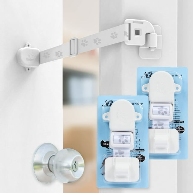 Neobay Adjustable Door Strap and Latch, Textile Cat door Latch to Keep