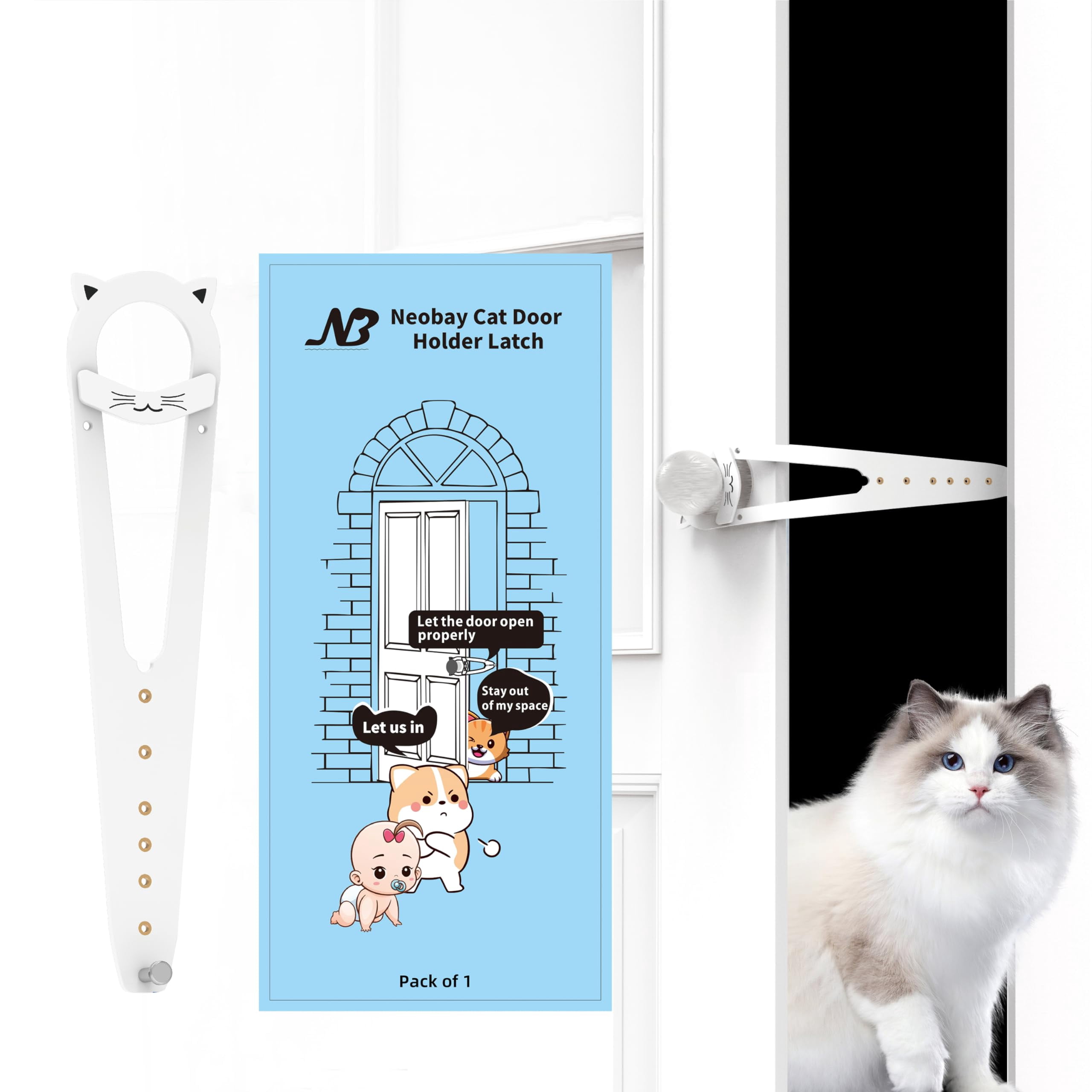 Qoukonao Türgurt Für Katzen - Verstellbarer Türr Produktbild-Vorschau 6