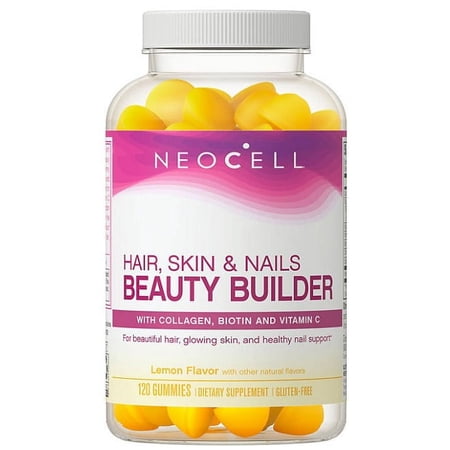 Neocell Hair, Skin & Nails Beauty Builder Gummies, 200 mg. Collagen, Lemon (120 ct.)