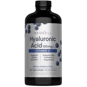 Hyaluronic Acid Liquid with Vitamin C | Blueberry Flavor | 16 Fl Oz | by NeoCell