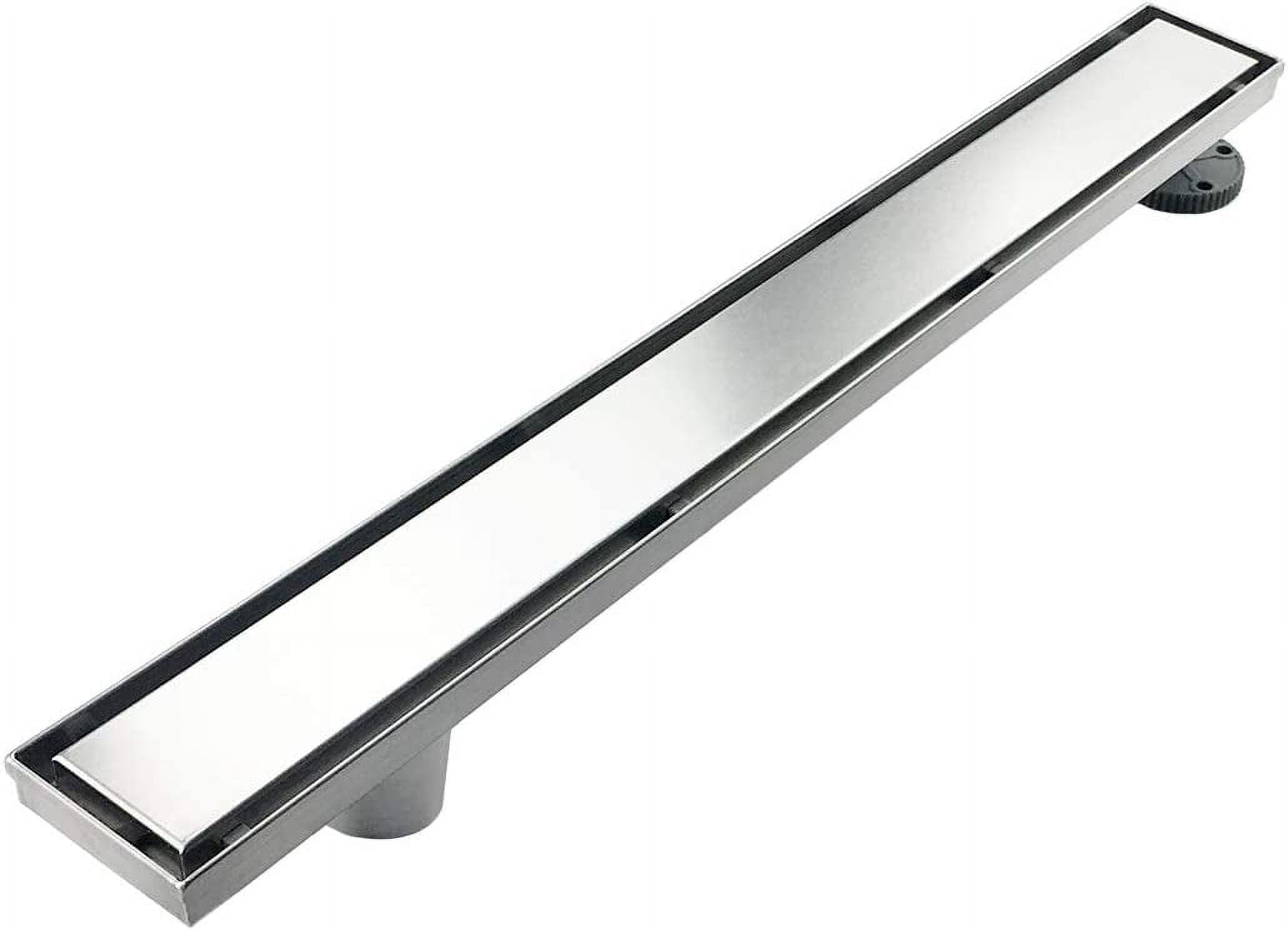 32-Inch Brushed Stainless Steel Linear Shower Drain with Tile Insert