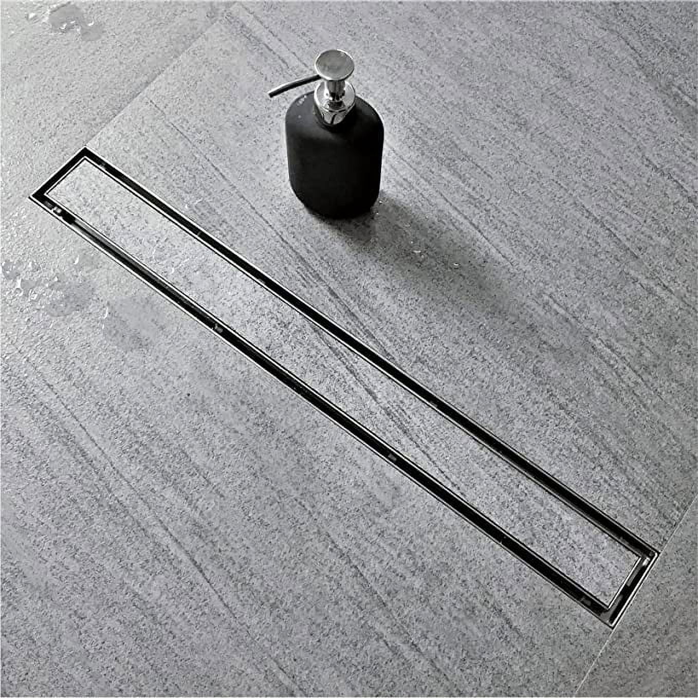 Neodrain 54-Inch Brushed Stainless Steel Linear Shower Drain with Tile Insert