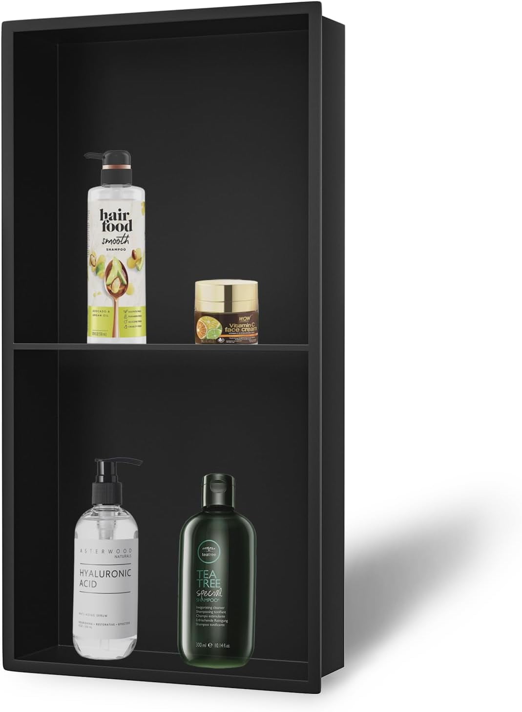 Matte Black Stainless Steel Wall Mount Shower Niche with Shelves