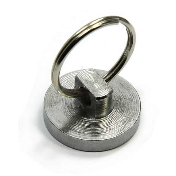 Neodymium Magnet in Cup Base w/ Key Ring for Space Dividing, Object Retrieval, Gold Testing and Utility Magnet