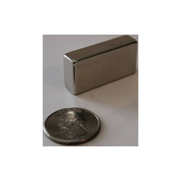 Neodymium Magnets 1-1/2" x 3/4" x 1/2" Grade N52 (Highest Available) Nickel Coated Block Rare Earth Exceptionally Powerful